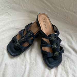 Essence By Naot Women’s Black Sandals, Authentic 90s, Never Worn, SZ 8